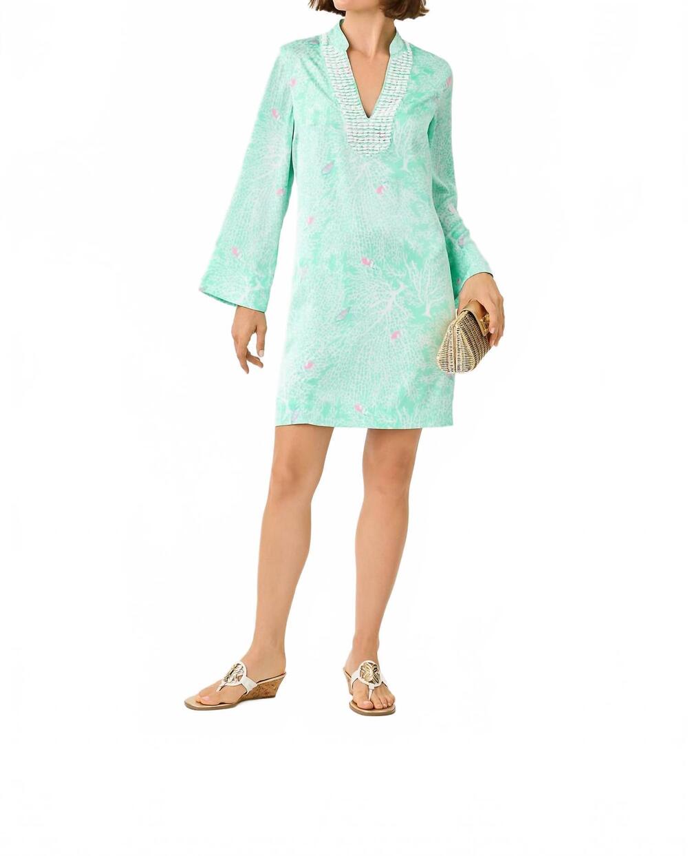 NEW LILLY PULITZER irella mini caftan dress in mint condition fantastical